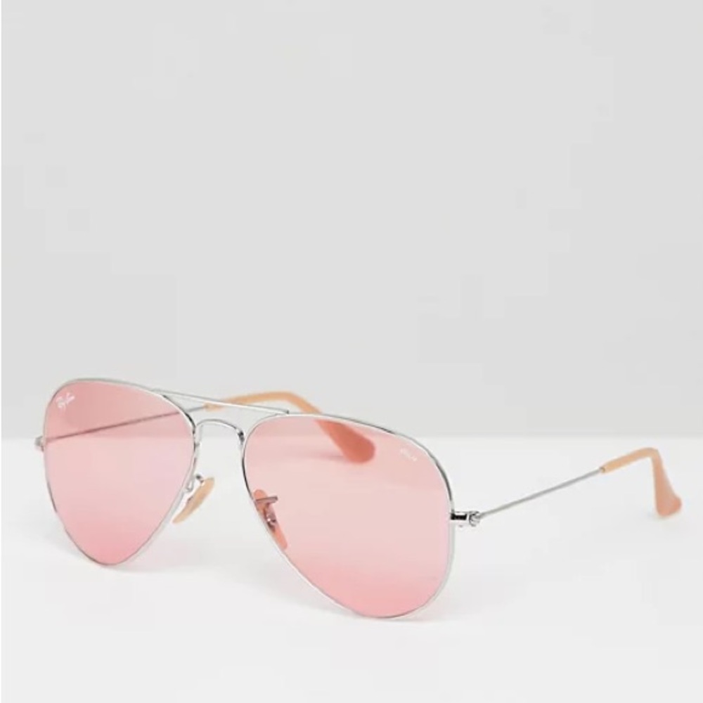 Never Worn! Pink Ray Ban Aviators